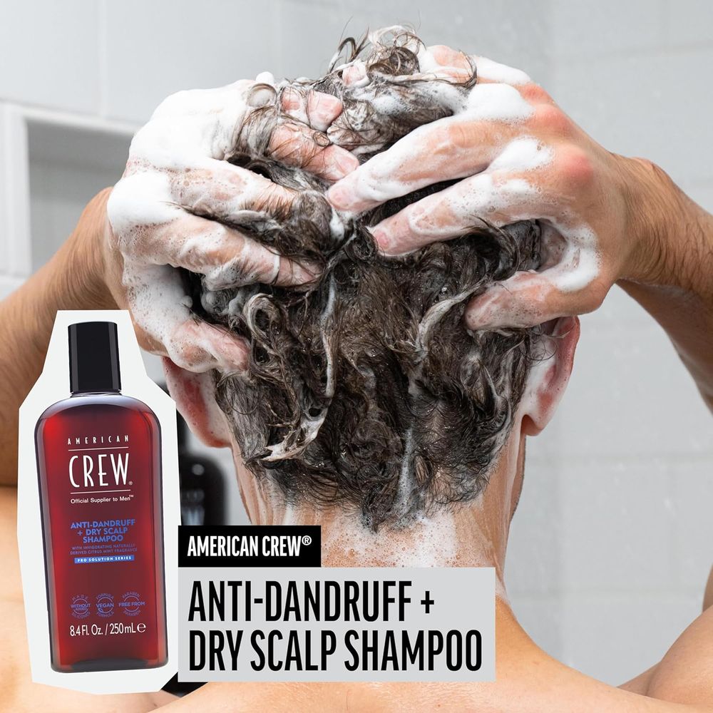 American Crew Shampoing Antipelliculaire + Cuir Chevelu Sec 250 ml
