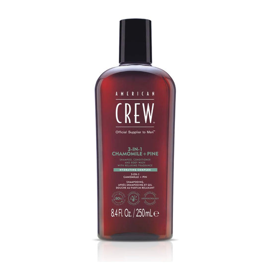 American Crew Shampoing relaxant 3 en 1 à la camomille et au pin 250 ml