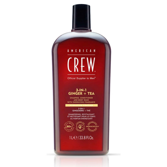 American Crew Shampooing Énergisant 3-en-1 Gingembre &amp; Thé 1000 ml
