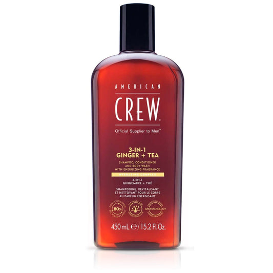 American Crew Shampooing Énergisant 3-en-1 Gingembre &amp; Thé 450 ml
