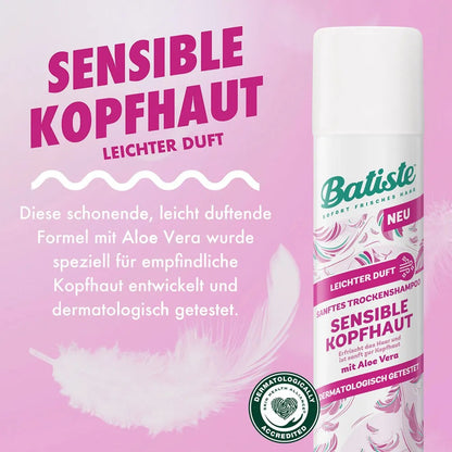 Batiste Sensible Kopfhaut LEICHTER DUFT - Trockenshampoo 200ml