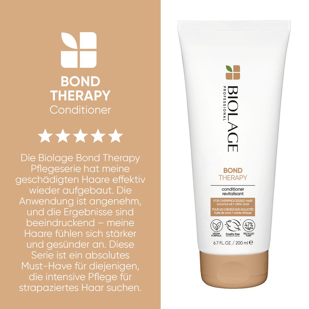 Biolage Bond Therapy XMAS Coffret - Shampoing 250 ml + Après-shampooing 200 ml + Crème sans rinçage 150 ml