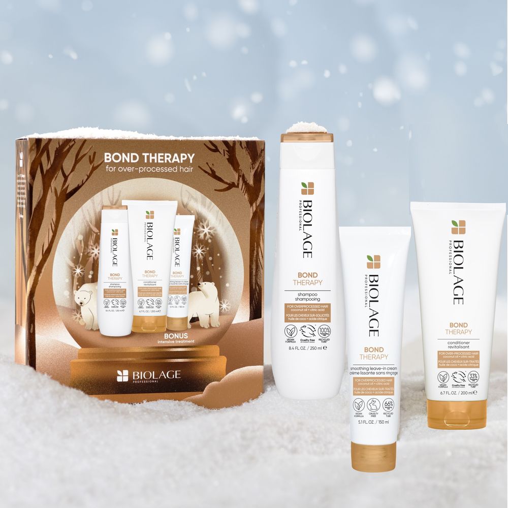 Biolage Bond Therapy XMAS Coffret - Shampoing 250 ml + Après-shampooing 200 ml + Crème sans rinçage 150 ml