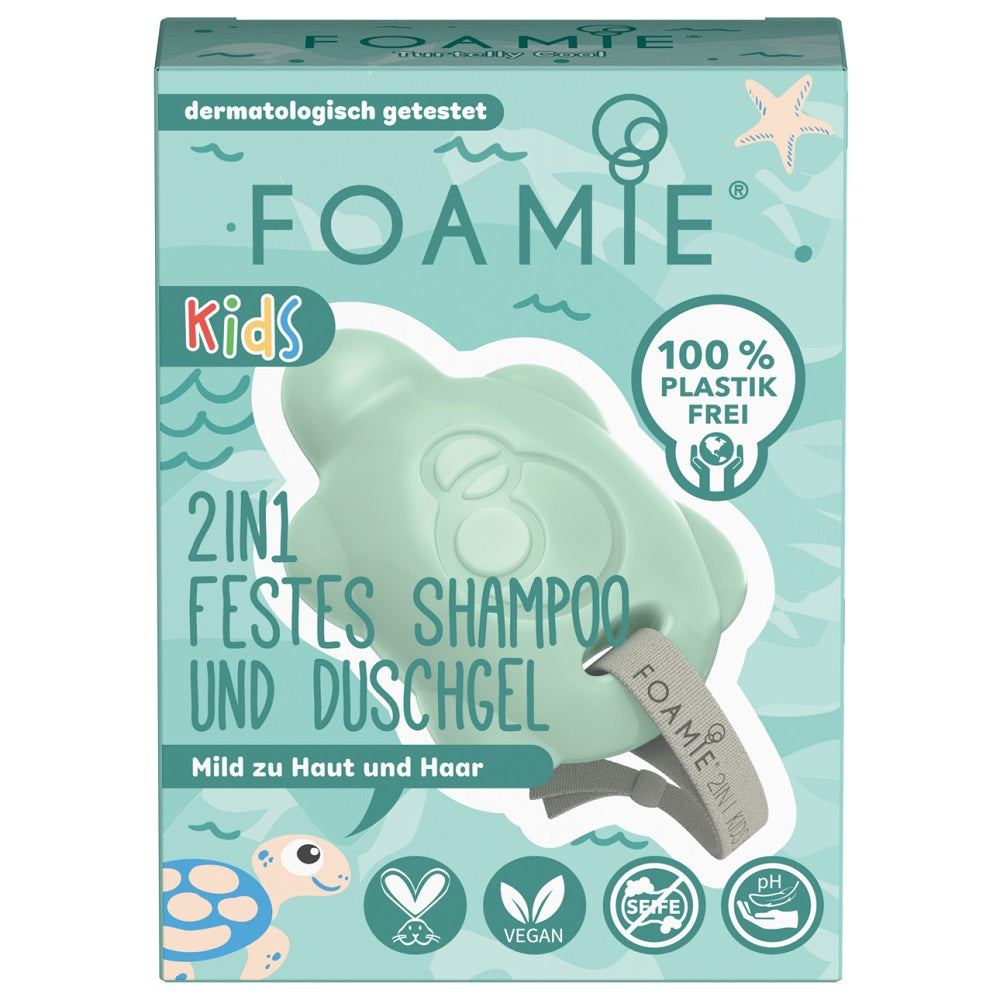 Foamie 2in1 Festes Shampoo & Duschgel KIDS - grün