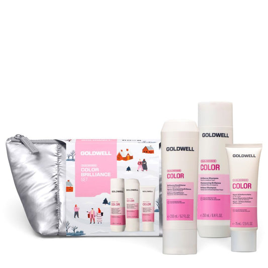 Goldwell Dualsenses Color Brillanz Geschenkset – Shampoo 250 ml + Conditioner 200 ml + Balsam 75 ml