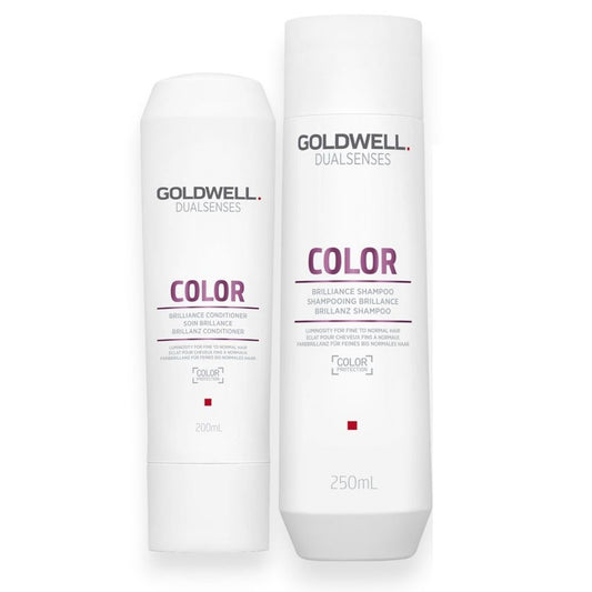 Goldwell Dualsenses Color Brilliance Set - Shampoing 250 ml + Après-shampooing 200 ml + Laque gratuite
