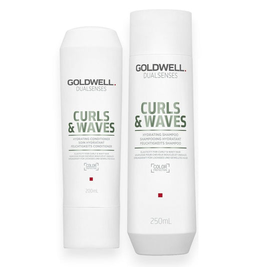 Goldwell Dualsenses Curls &amp; Waves Set - Shampoing 250 ml + Après-shampooing 200 ml + Laque gratuite