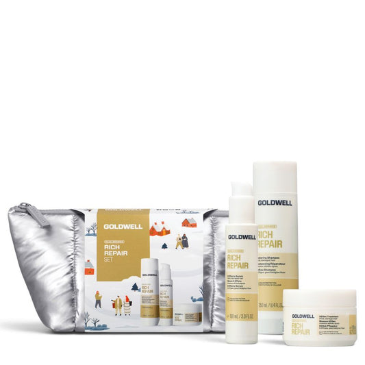 Goldwell Dualsenses Rich Repair Geschenkset – Shampoo 250 ml + Maske 200 ml + 6-Effekte Serum 100 ml
