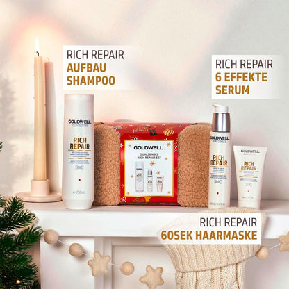 Goldwell Dualsenses Rich Repair Geschenkset – Shampoo 250 ml + 6-Effekte Serum 100 ml + Maske 50 ml