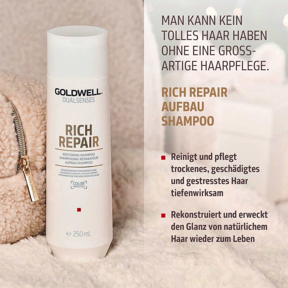 Goldwell Dualsenses Rich Repair Geschenkset – Shampoo 250 ml + 6-Effekte Serum 100 ml + Maske 50 ml