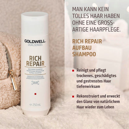 Goldwell Dualsenses Rich Repair Geschenkset – Shampoo 250 ml + 6-Effekte Serum 100 ml + Maske 50 ml