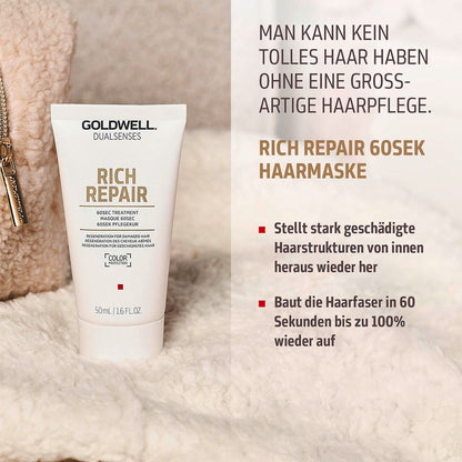 Goldwell Dualsenses Rich Repair Geschenkset – Shampoo 250 ml + 6-Effekte Serum 100 ml + Maske 50 ml