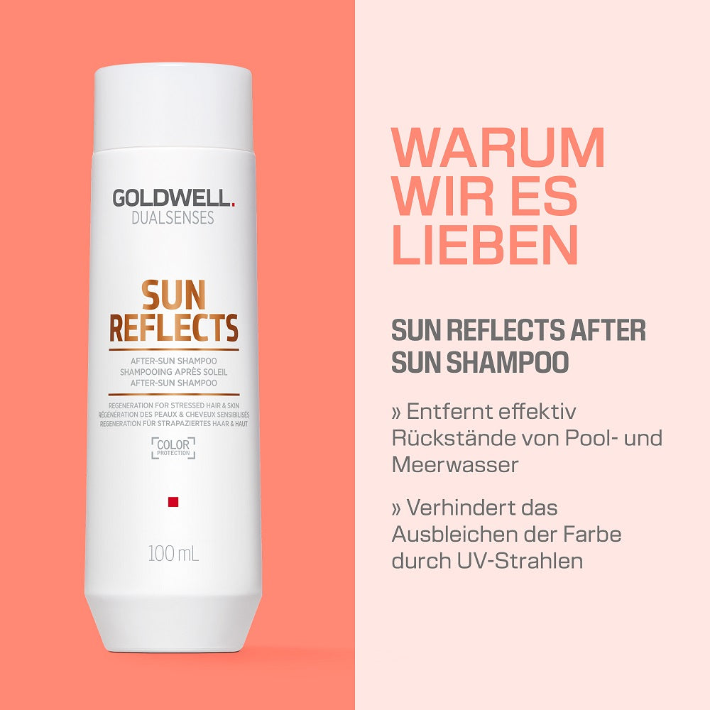 Goldwell Dualsenses Sun Reflects Sommer Set - Shampoo 100 ml + Treatment 50 ml + UV Protect Spray 30 ml