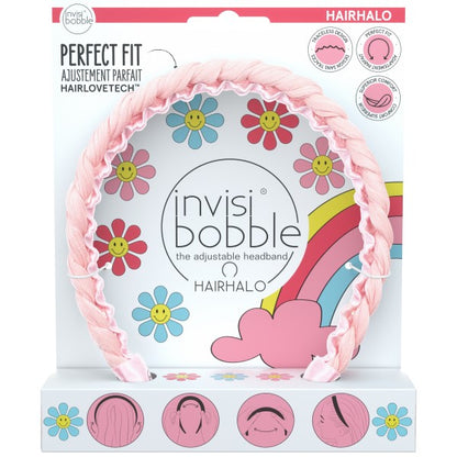 Invisibobble HAIRHALO Retro Dreamin Eat, Rose et soyez joyeux 
