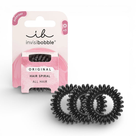 Invisibobble ORIGINAL True Black - élastique à cheveux 3 pièces
