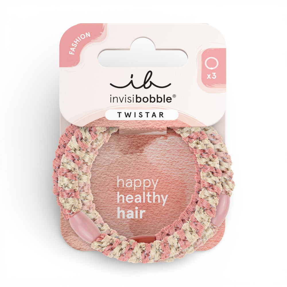 Invisibobble TWISTAR Blush Braids – 3 Stück