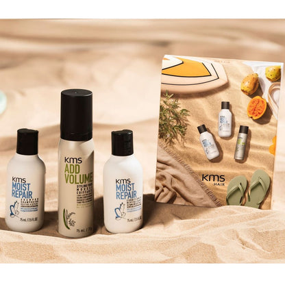 KMS Moistrepair Sommer Set - Shampoo 75 ml + Conditioner 75 ml + Addvolume Styling Foam 75 ml