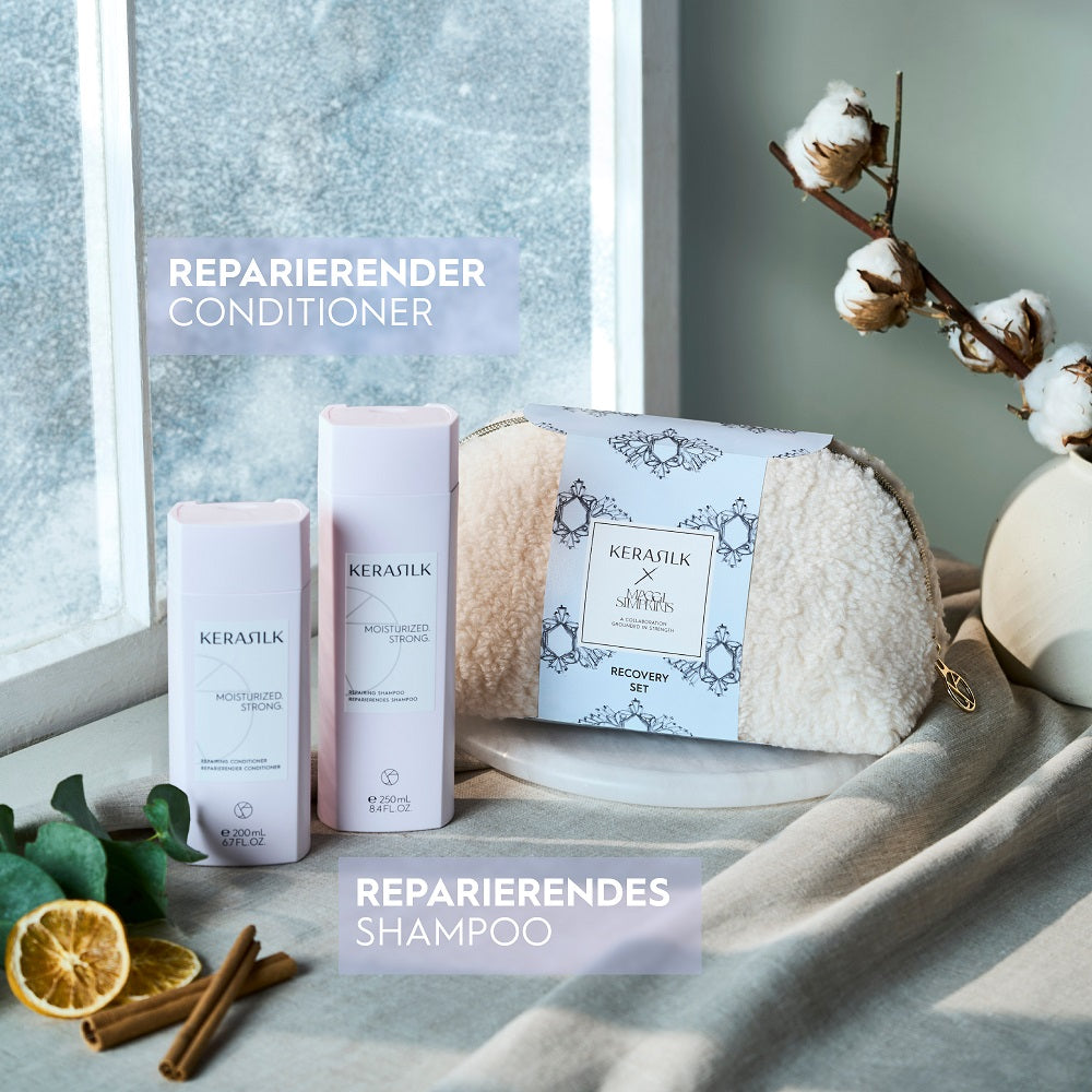 Kerasilk Recovery Geschenkset - Reparierendes Shampoo 250 ml + Conditioner 200 ml