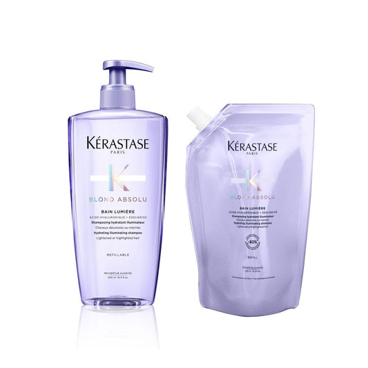 Kérastase Blond Absolu Bain Lumière Recharge Bundle - Shampoing 500 ml &amp; Recharge Pack 500 ml