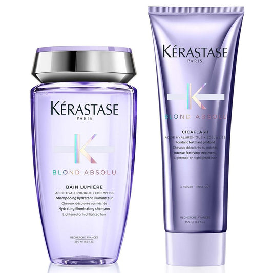 Kérastase Blond Absolu Set - Bain Lumiere Shampoo 250 ml + Cicaflash 250 ml