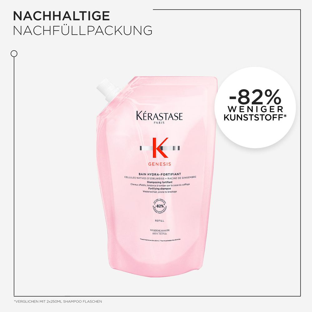Kèrastase Genesis Bain Hydra-Fortifiant Refill Bundle - Shampoo 500 ml + Nachfüllpack 500 ml