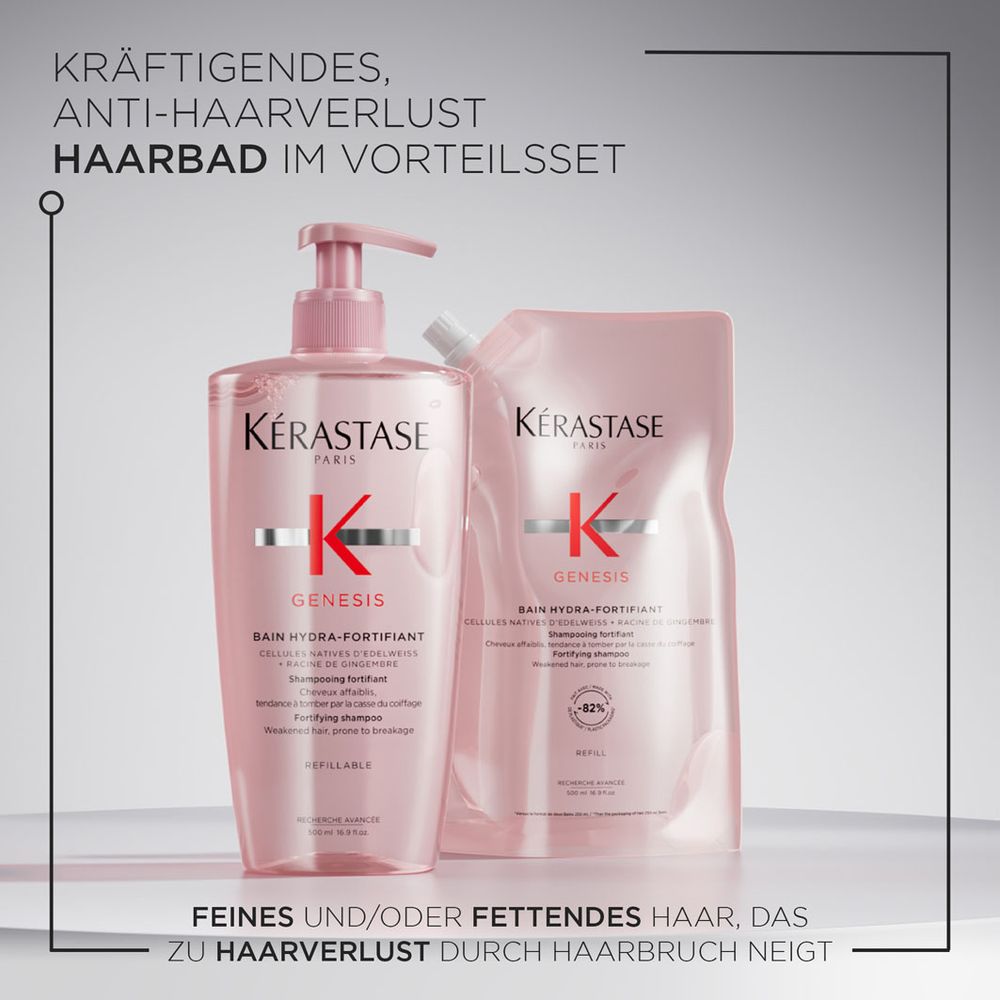 Kèrastase Genesis Bain Hydra-Fortifiant Refill Bundle - Shampoo 500 ml + Nachfüllpack 500 ml