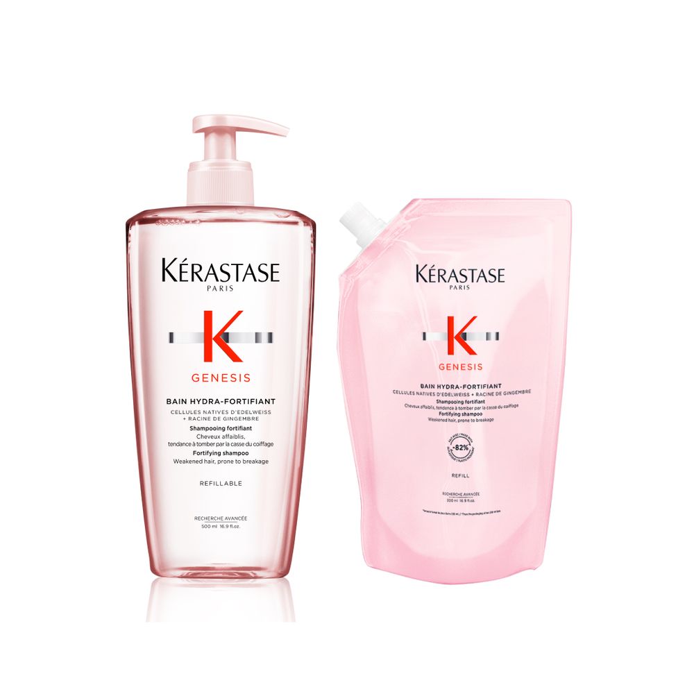 Kèrastase Genesis Bain Hydra-Fortifiant Refill Bundle - Shampoo 500 ml + Nachfüllpack 500 ml