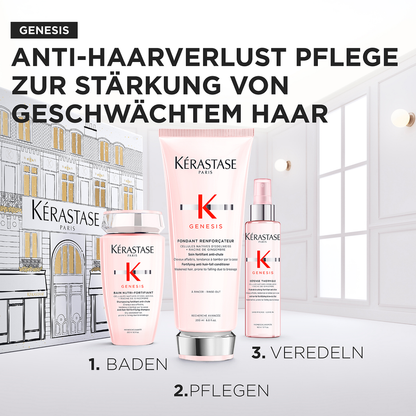 Kérastase Genesis Fondant Holiday Set – Bain Hydra-Fortifiant 250 ml + Fondant Renforçateur 200 ml + Défense Thermique 150 ml