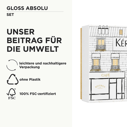Kérastase Gloss Absolu Trio Oil Holiday Set – Bain Hydra-Glaze 80 ml + Fondant 75 ml + Oil Glaze Drops 45 ml