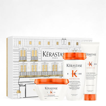 Kérastase Nutritive Mask Holiday Set – Bain Satin 250 ml + Masque 200 ml + Nectar Thermique 150 ml