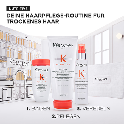 Kérastase Nutritive Fondant Holiday Set – Bain Satin 250 ml + Lait Vital 200 ml + Nectar Thermique 150 ml