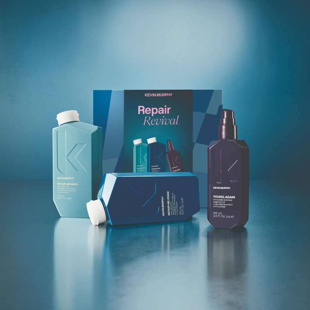 Kevin.Murphy REPAIR REVIVAL KIT – Repair-Me.Wash 250 ml + Repair-Me.Rinse 250 ml + Young.Again Oil 100 ml