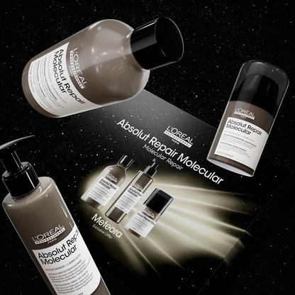 L'Oréal Professionnel Série Expert Absolut Repair Molecular Trio Geschenkset – Shampoo 300 ml + Rinse-Off Serum 250 ml + Leave-In 50 ml