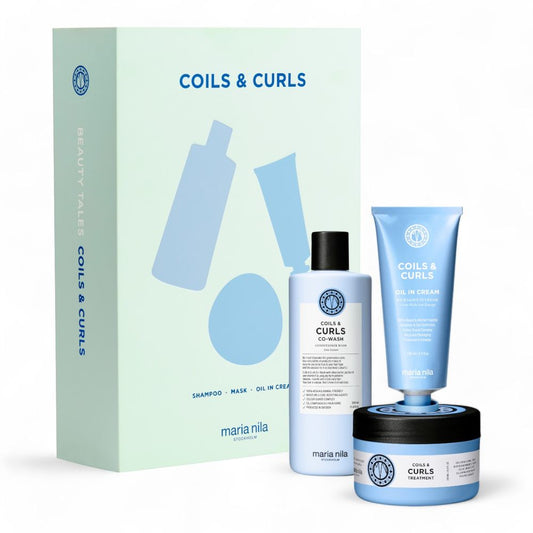 Maria Nila Coils & Curls Holiday Box - Shampoo 350 ml + Mask 250 ml + Oil in Cream 100 ml