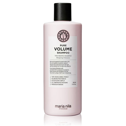 Maria Nila Pure Volume Beauty Bag - Shampoo 350 ml + Conditioner 300 ml + Argan Oil 30 ml + Kosmetiktasche
