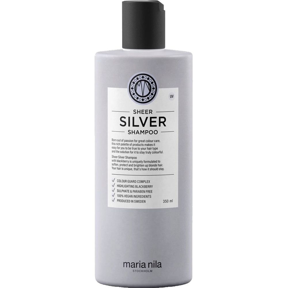 Maria Nila Sheer Silver Holiday Box - Shampoing 350 ml + Après-shampooing 300 ml + Masque 250 ml