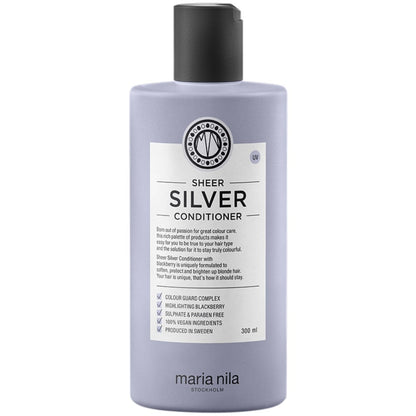Maria Nila Sheer Silver Holiday Box - Shampoing 350 ml + Après-shampooing 300 ml + Masque 250 ml