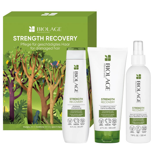 Matrix Biolage Strength Recovery Spring Coffret - Shampoing 250 ml + Après-shampooing 200 ml + Spray sans rinçage 232 ml