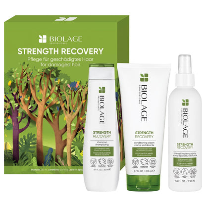 Matrix Biolage Strength Recovery Spring Coffret - Shampoo 250 ml + Conditioner 200 ml + Leave-In Spray 232 ml