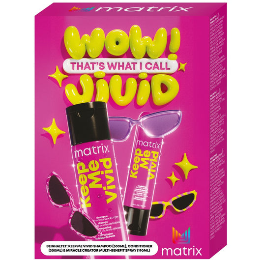 Matrix Total Results Keep Me Vivid XMAS Set - Shampoo 300 ml + Conditioner 300 ml + Miracle Creator 190 ml