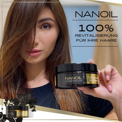 Nanoil Masque Capillaire Charbon &amp; Argile Blanche 300 ml 