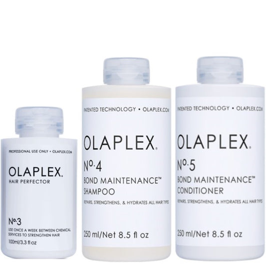Olaplex Set - Hair Perfector No. 3 + Shampoo No. 4 + Conditioner No. 5 