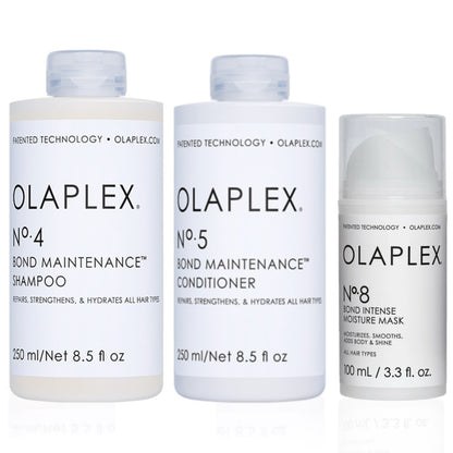 Olaplex Set - Hair Perfector No.3 + Shampoo No.4 + Conditioner No.5 + Mask No.8 
