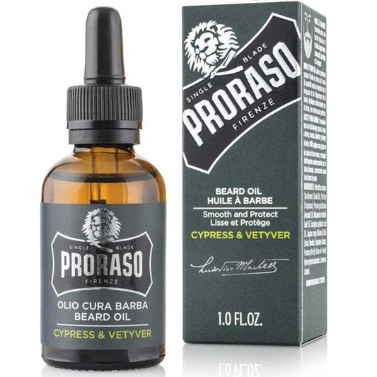 Proraso Huile à Barbe Cyprès &amp; Vétiver 30 ml