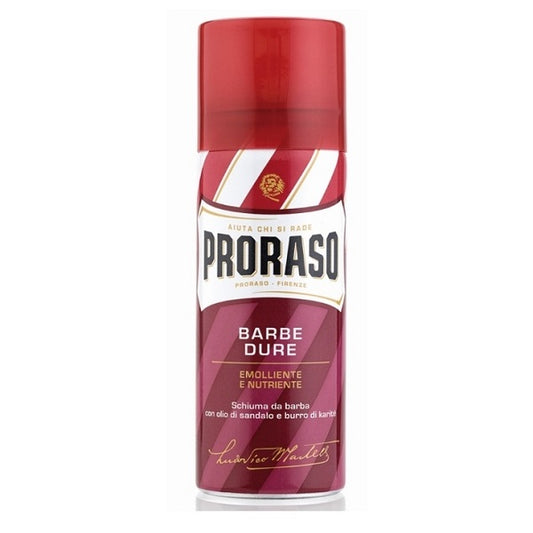 Mousse à Raser Rouge Proraso 400 ml - Barbe Dure