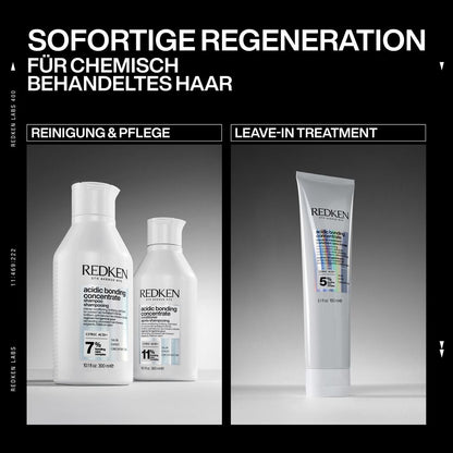 Redken Acidic Bonding Concentrate Holiday Set – Shampoo 300 ml + Conditioner 300 ml + Leave-In Treatment 150 ml