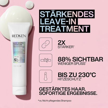 Redken Acidic Bonding Concentrate Geschenkset – Shampoo 300 ml + Conditioner 300 ml + Leave-In Treatment 150 ml