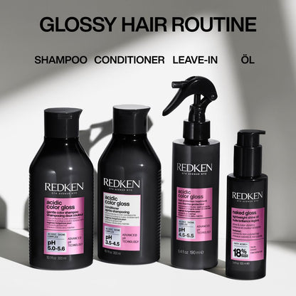 Redken Acidic Color Gloss Holiday Set – Shampoo 300 ml + Conditioner 300 ml + Oil 100 ml