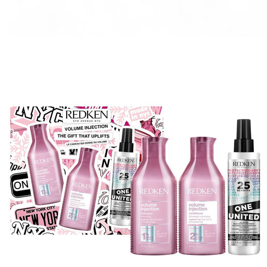 Redken Volume Geschenkset – Shampoo 300 ml + Conditioner 300 ml + One United 150 ml