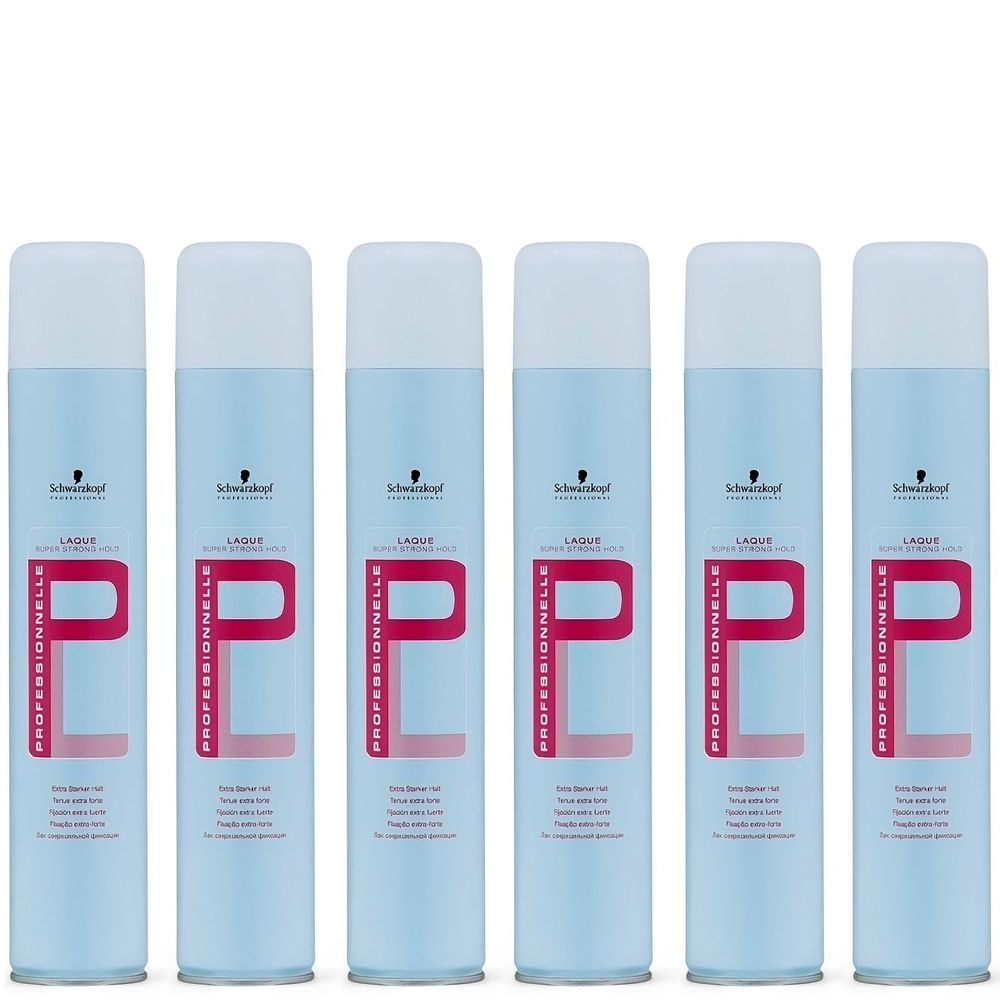 Schwarzkopf Professionnelle Laque Laque Tenue Super Forte 6 x 500 ml